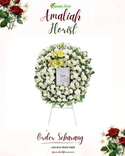 Krans Bunga Duka Cita di Sudikampiran